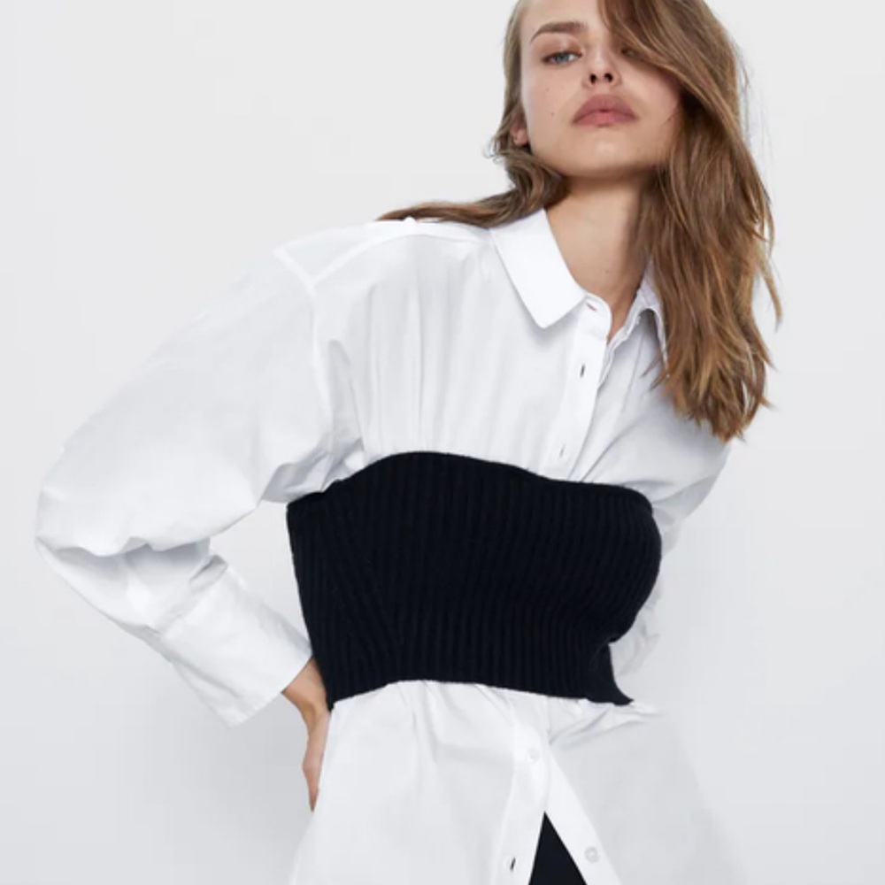 Zara Ribbed Knit Tube Top